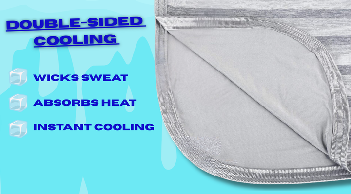 This double-sided cooling blanket offers comfort without heat, get it on sale.